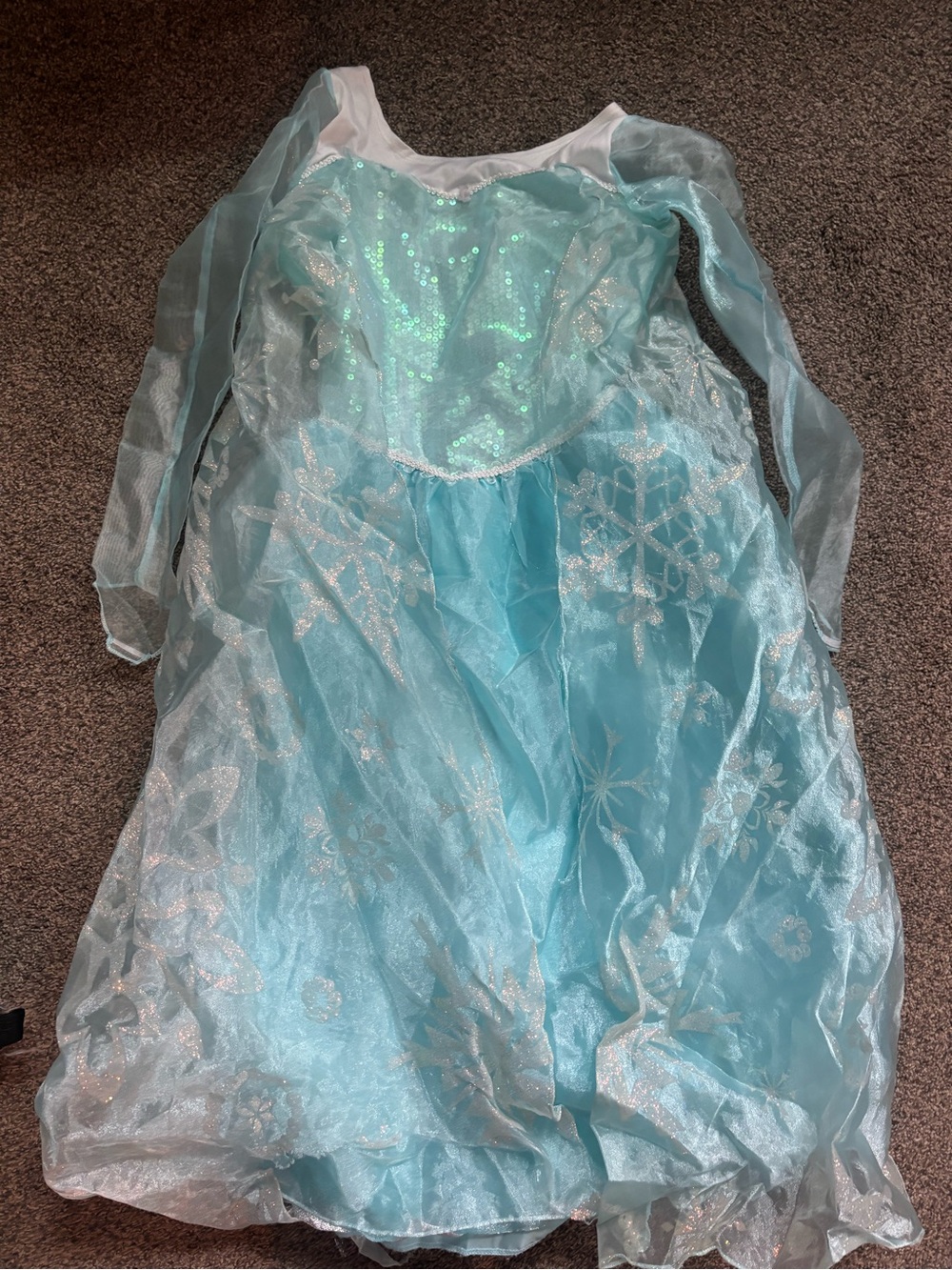Girls' Light Blue Sparkle Snow Princess Dress